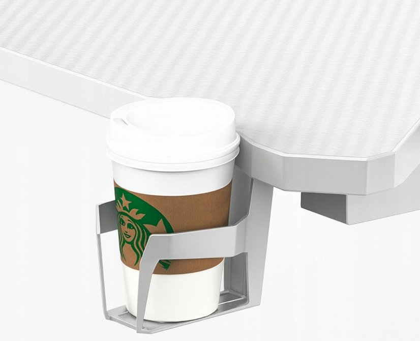 Gamingový stôl s RGB LED podsvietením biely