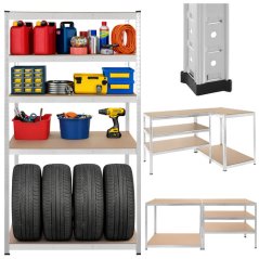 Scaffale alto con 5 ripiani 180 x 100 x 60 cm