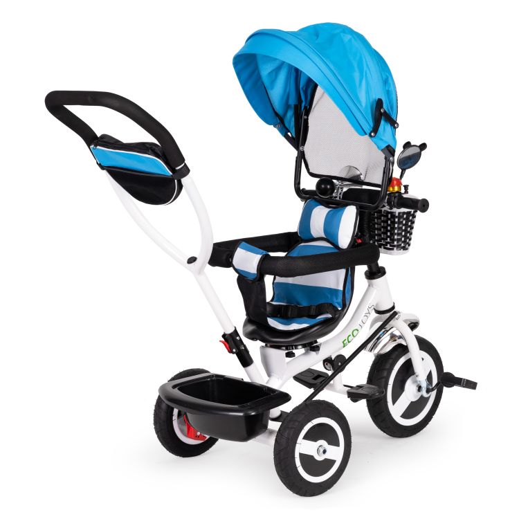 Tricikli, babakocsi kék ECOTOYS