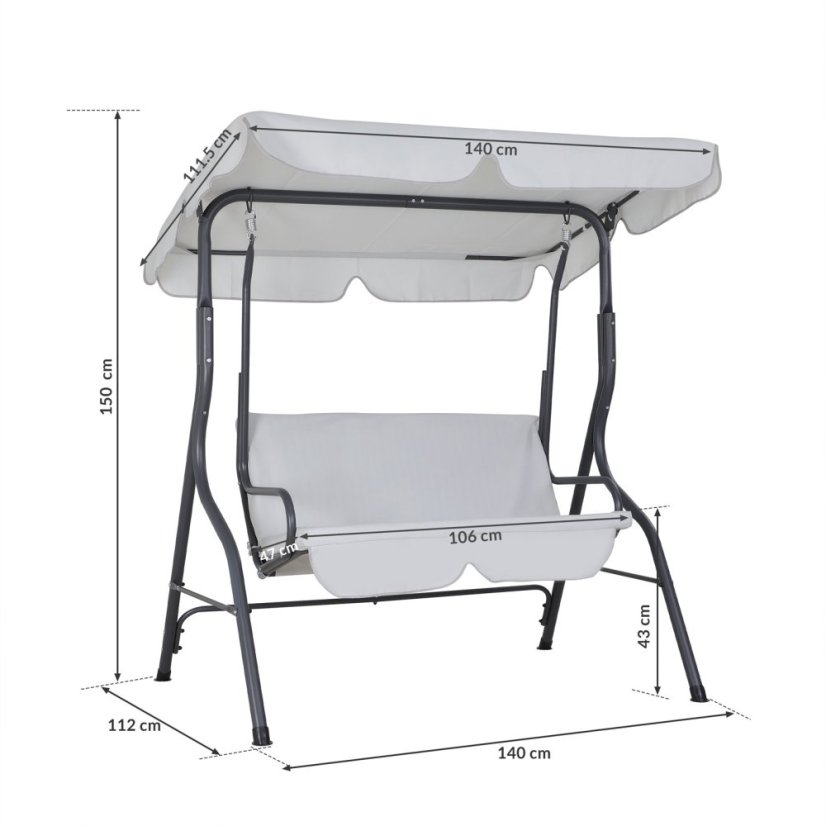 Terasz hinta CASARIA® kék, KINGSLEEVE® védőhuzattal