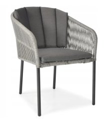 Záhradná stolička v modernom dizajne s nylonovým výpletom