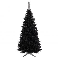 Brad de Crăciun negru 220 cm