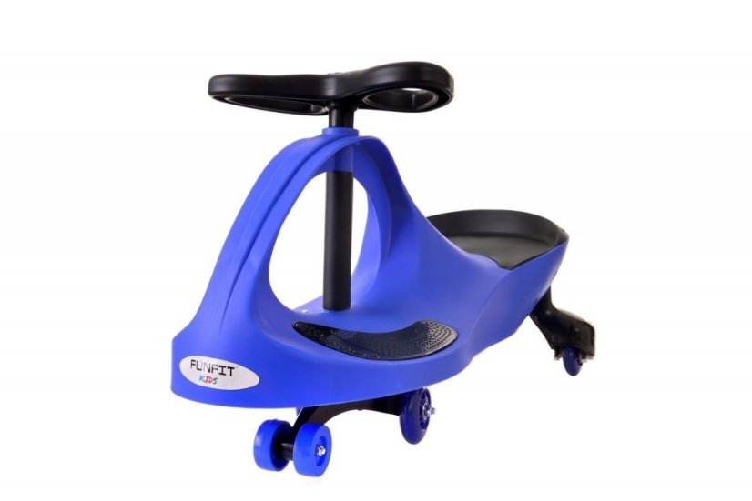 Kék színű gravitációs futóbicikli