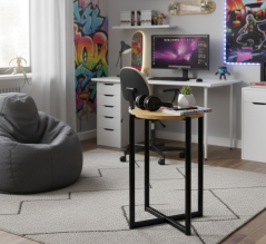 Okrúhly kávový stolík v loftovom štýle 29 x 42 cm