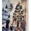 Unico Albero di Natale artificiale , pino leggermente innevato su un tronco 160 cm