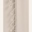 Tenda Lara beige chiaro su cerchi argentati con nappe 140 x 280 cm