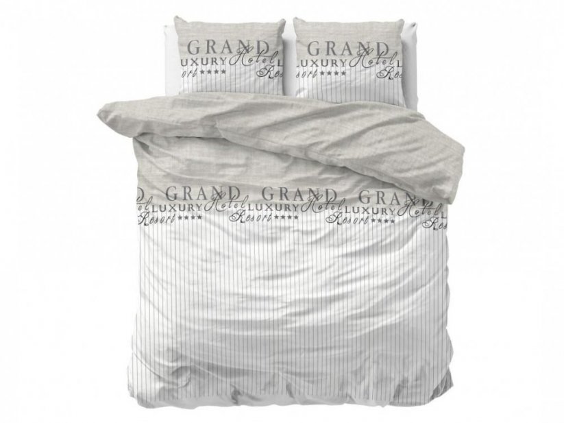 Lenjerie de pat de calitate alb-bej LUXURY RESORT 140 x 200 cm