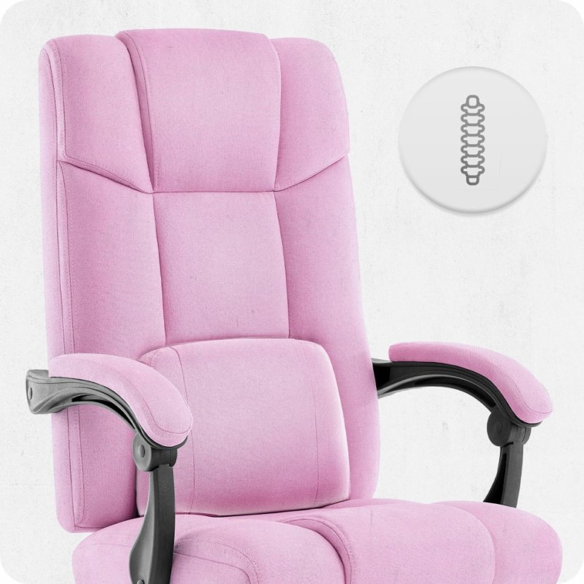 Ergonomska uredska stolica CABRO C505 do 150 kg roza