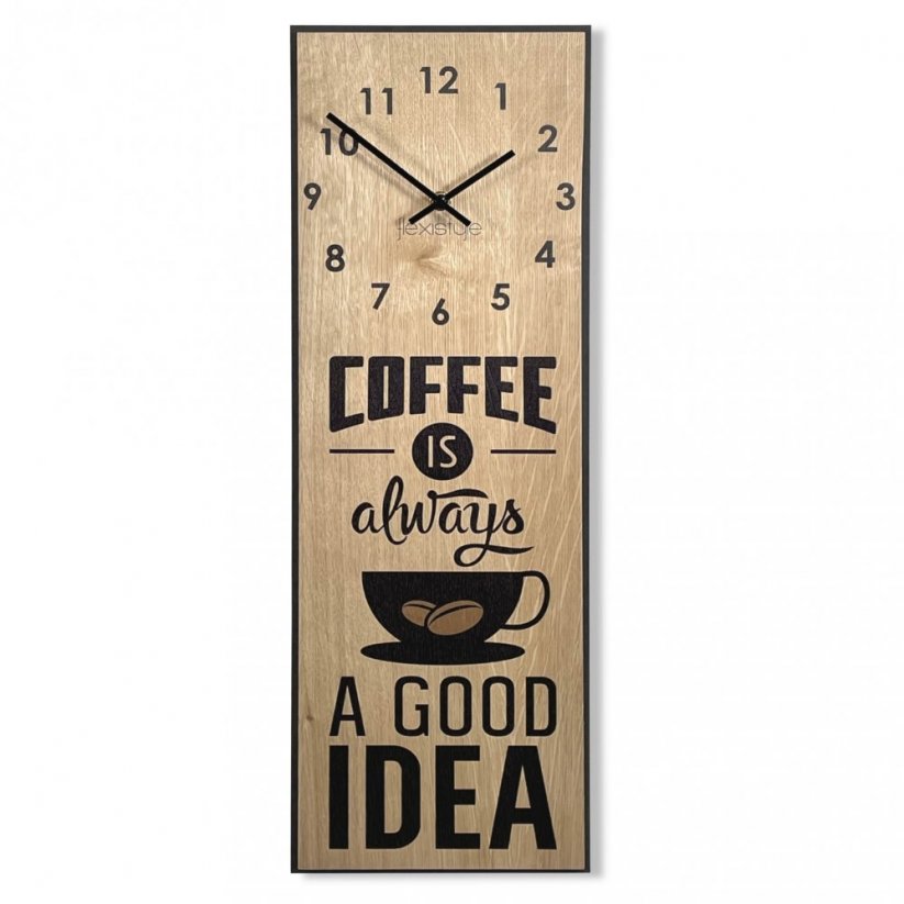 Модерен дървен кухненски часовник Кафе идея