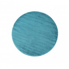 Кръгъл син килим