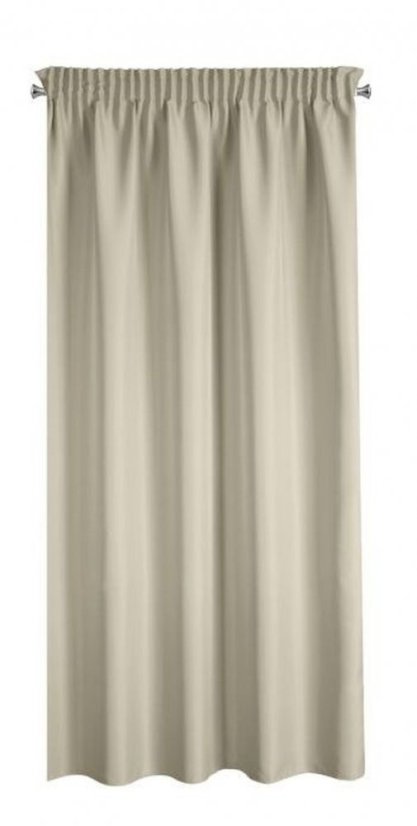 Krátke jednofarebné béžové závesy