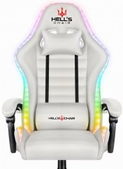 Геймърски стол HC-1003 LED RGB бял