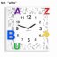 Ceas pătrat pentru copii cu litere - Culoare: Tmavomodrá