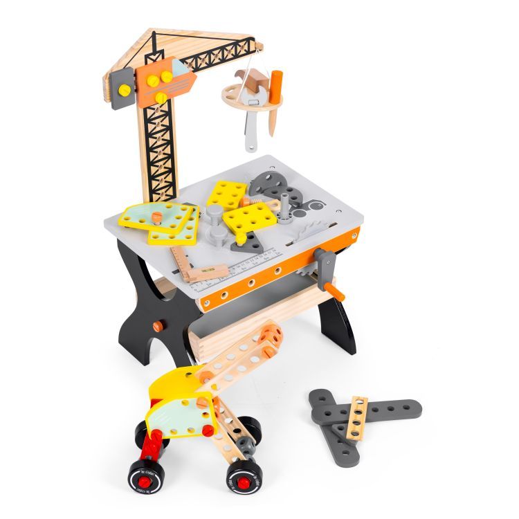 Atelier din lemn pentru copii, masă de instrumente ECOTOYS
