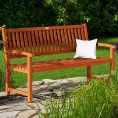 Bancă de grădină din lemn de eucalipt 152 cm