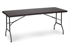 Masă pliantă de catering pentru banchet de grădină 180 cm - rattan