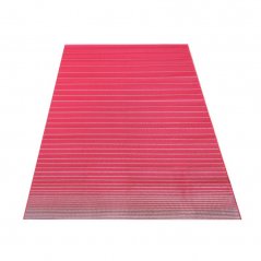Jednostranný koberec na terasu v červenej farbe