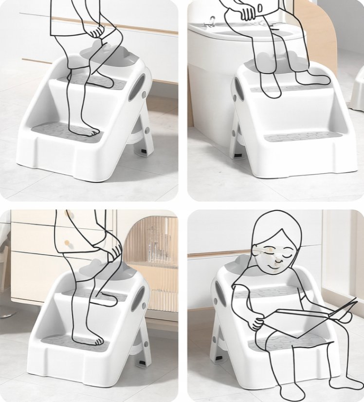 Skladacie detské schodíky 2-stupňové