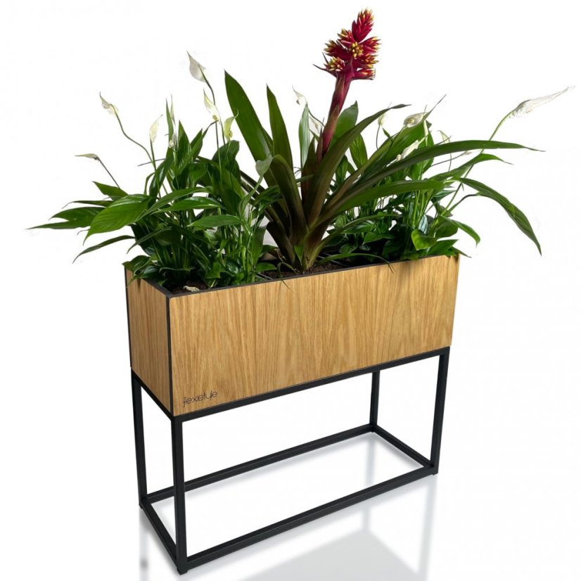 Ghiveci decorativ din stejar neted 62X22X50 cm