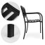 Elegáns kerti pad 125 x 53 x 77 cm - fekete