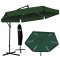 Ombrellone da giardino verde con supporto e illuminazione a LED