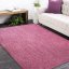 Moderný jednofarebný koberec v ružovej farbe