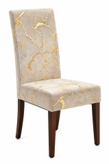 Кадифен калъф за стол с мраморен мотив – 35 × 55 × 30 см