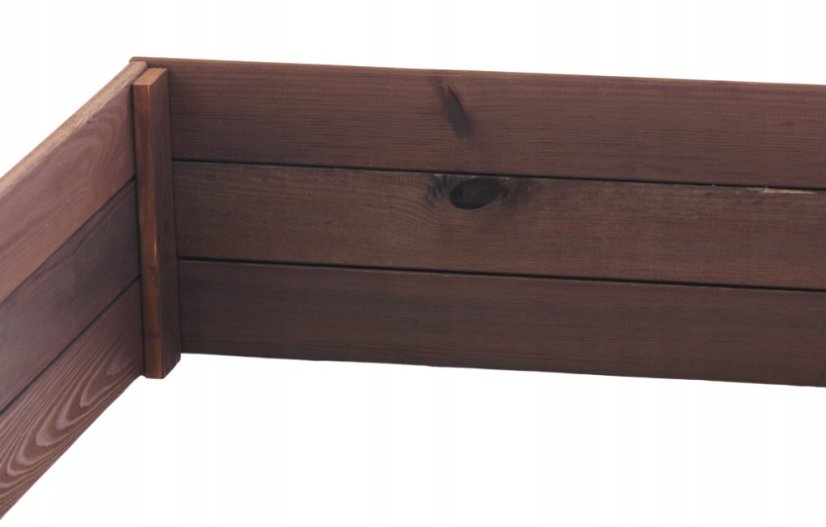 Естествено импрегнирано повдигнато дървено легло 200 x 100 x 27 cm