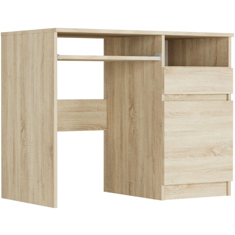 Birou de scris modern cu dulap 90x50 cm - diverse variante de culori - Culoare: Alb