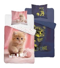 Világító pamut ágynemű - Cute Kitty