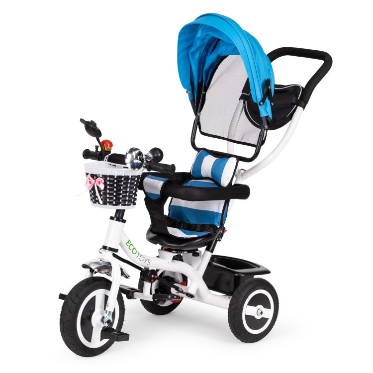 Triciclo, passeggino blu ECOTOYS