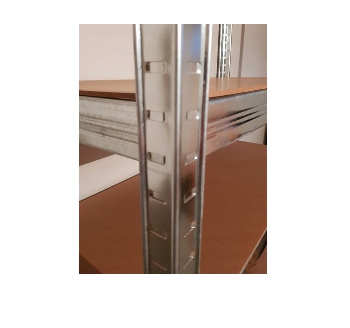 Stabilný kovový úložný regál s 5 policami 180x90x30