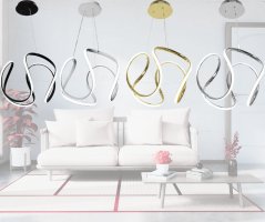 Elegante e moderna plafoniera a LED con telecomando