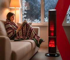 Termoventilatore a colonna KAMINER IGNISSE 2000W con effetto camino