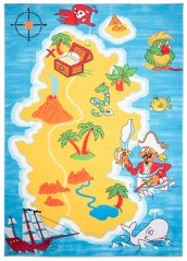 Otroška preproga FLANNEL - piratski otok