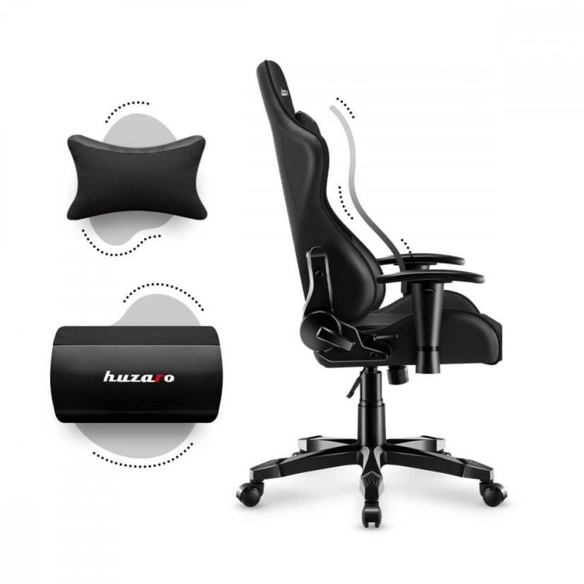Ergonomické čierne herné kreslo pre teenegerov