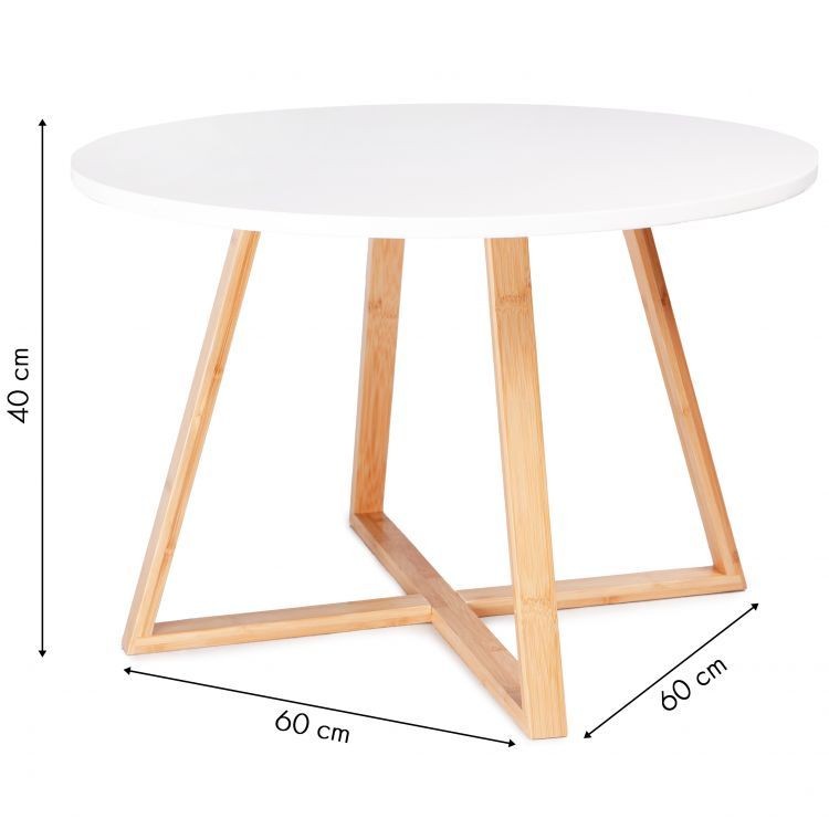 Tavolino in stile scandinavo 60 cm