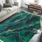 Зелен противоплъзгащ килим с шарка