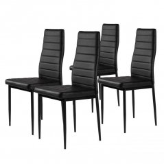 Set 4 scaune elegante negre cu un design atemporal