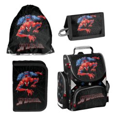 Školský 4-dielny set Spiderman - aktovka, peračník, taška na obuv a peňaženka