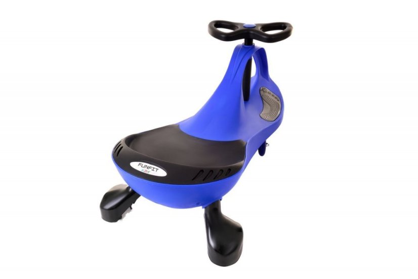 Kék színű gravitációs futóbicikli