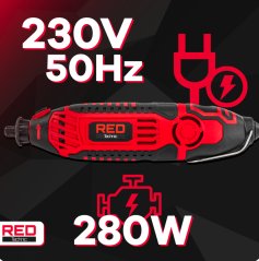 Mini bruska elektrická 280W s příslušenstvím RTMST0116