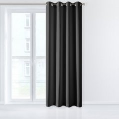 Elegáns sötétítő függöny fekete színben 140 x 250 cm