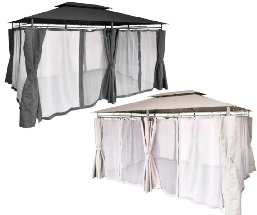 Stabilný záhradný pavilón 3 x 4 m s moskytierou
