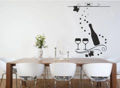 Adesivo da parete per la cucina per gli amanti del vino