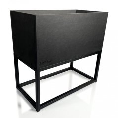 Čierny matný kovový kvetináč LOFT FIORINO 42X22X40 cm