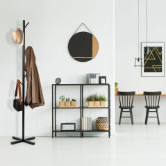 Modern fém ruhafogas - fekete