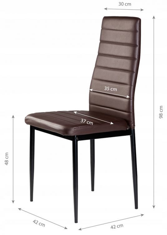 Set di 4 eleganti sedie in marrone dal design senza tempo