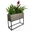 Kovový kvetináč v šedej farbe s hladkým povrchom LOFT FIORINO 62X22X50 cm Kovový kvetináč v šedej farbe s hladkým povrchom LOFT FIORINO 62X22X50 cm