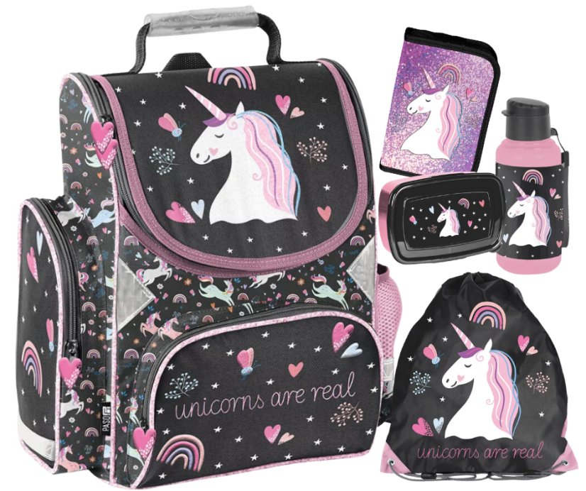 Dievčenský školský set Paso Unicorn – 5-dielna školská súprava s taškou a doplnkami